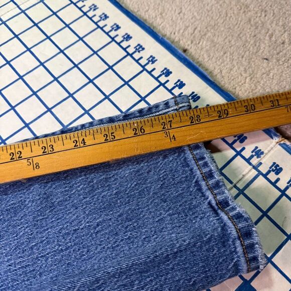 Levi’s 501 Jeans Straight Leg Distressed Blue Denim Western Men's Size 24x30 - Picture 12 of 12